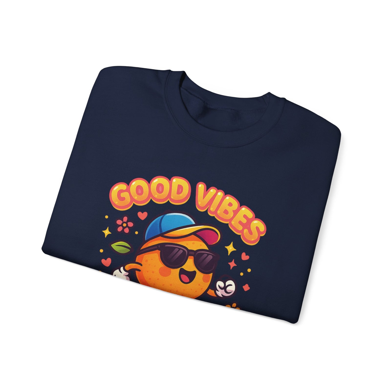 Good Vibes Unisex Sweatshirt | Happy Crewneck for Everyday Comfort, Ideal Gift for Friends, Casual Wear, Positive Vibes, Cozy Fashion