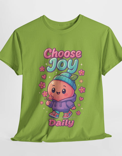 Load image into Gallery viewer, Cute &#39;Choose Joy Daily&#39; Unisex Tee, Happy Shirt, Gift for Friends, Positive Vibes, Everyday Wear, Cheerful Apparel
