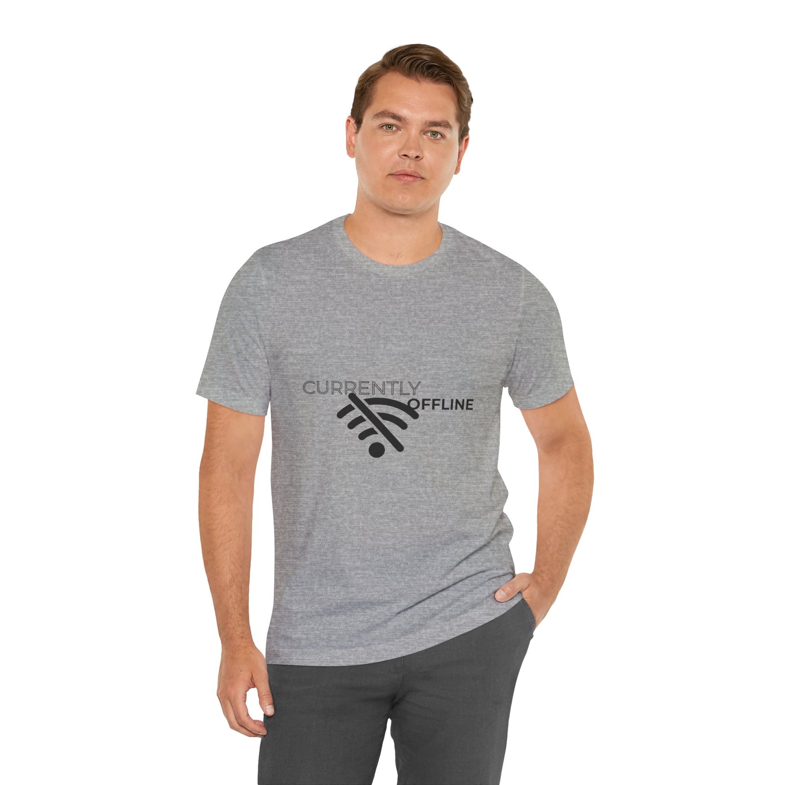 Currently Offline Unisex Tee, Casual Shirt, Comfortable T-Shirt, Tech Humor Clothing, Gift for Gamers, Relaxed Fit Apparel