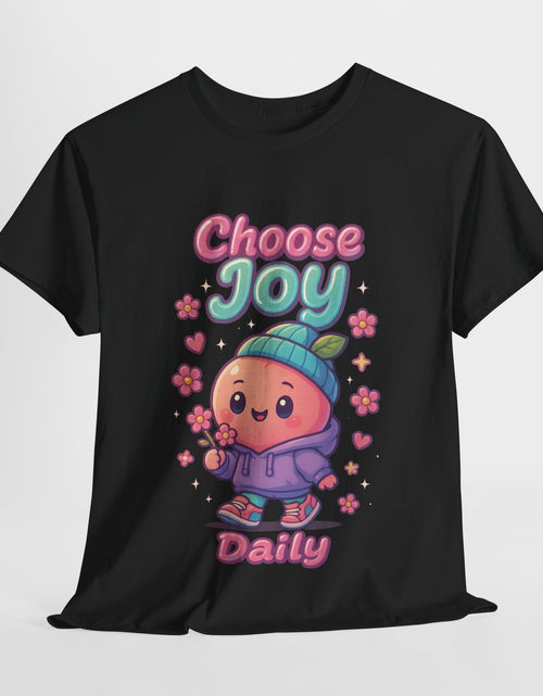 Load image into Gallery viewer, Cute &#39;Choose Joy Daily&#39; Unisex Tee, Happy Shirt, Gift for Friends, Positive Vibes, Everyday Wear, Cheerful Apparel
