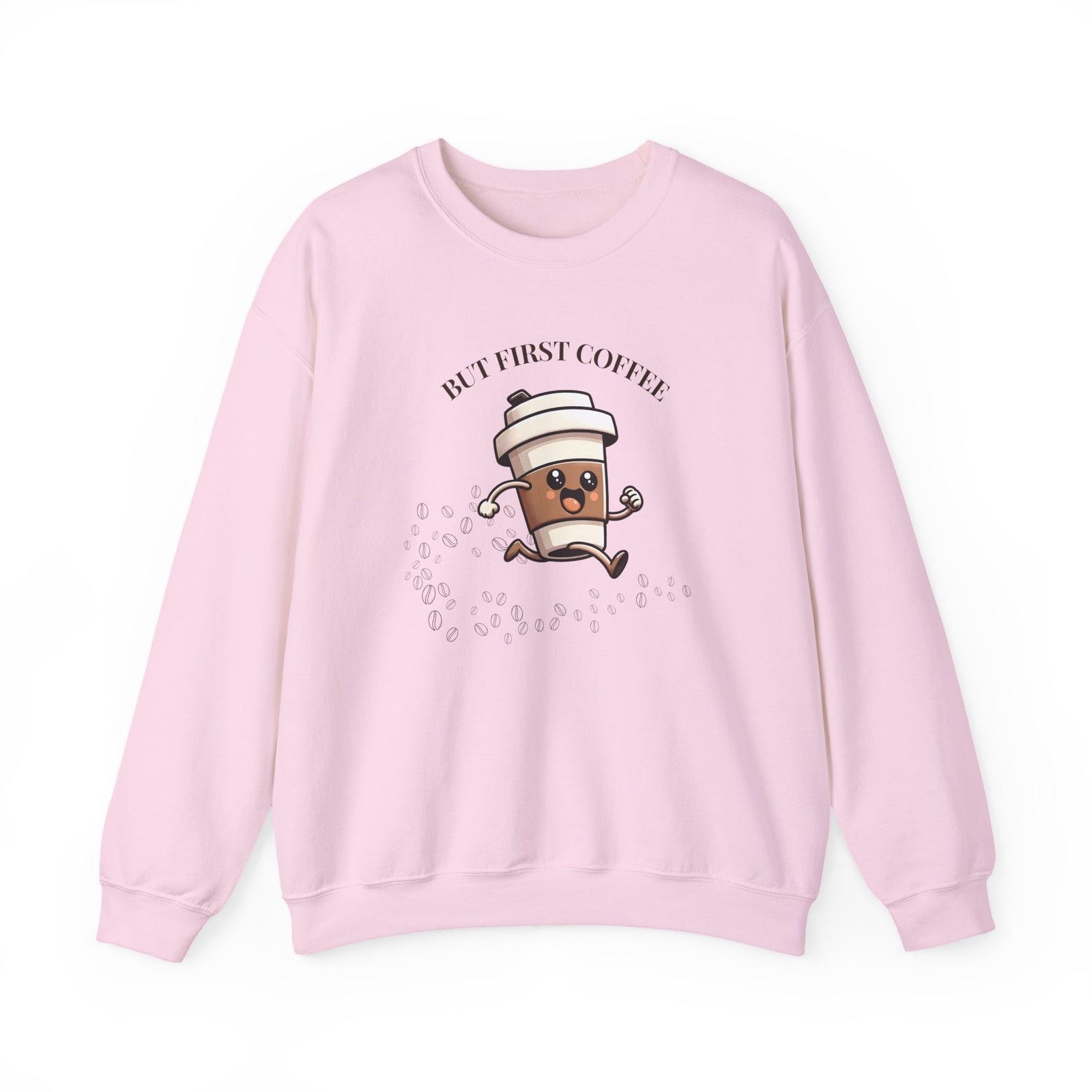 Cute Coffee Lover Sweatshirt, Unisex Crewneck, Gift for Coffee Lovers, Funny Coffee Apparel, Cozy Relaxed Fit, Casual Everyday Wear