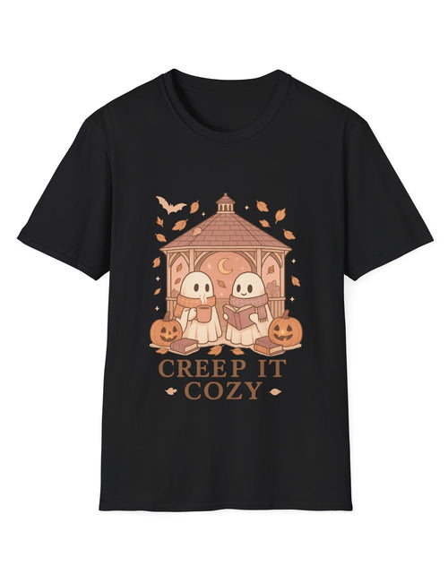 Load image into Gallery viewer, Cozy Creep It Unisex T-Shirt, Perfect for Halloween, Casual Fall Fashion, Gift for Friends, Pumpkin Lovers, Autumn Vibes
