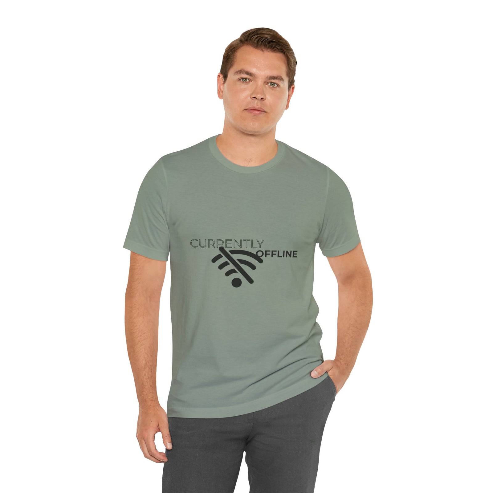 Currently Offline Unisex Tee, Casual Shirt, Comfortable T-Shirt, Tech Humor Clothing, Gift for Gamers, Relaxed Fit Apparel