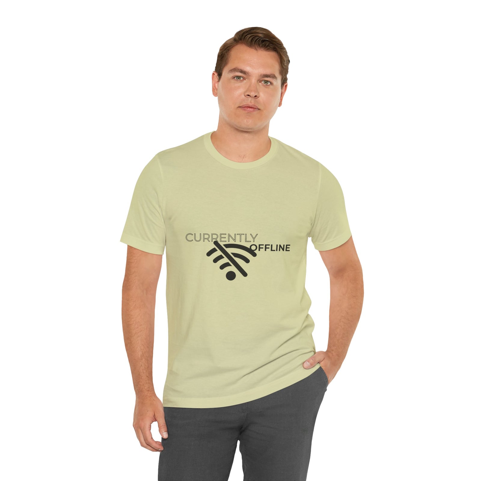 Currently Offline Unisex Tee, Casual Shirt, Comfortable T-Shirt, Tech Humor Clothing, Gift for Gamers, Relaxed Fit Apparel