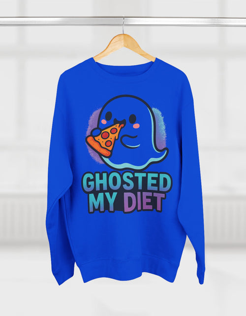 Load image into Gallery viewer, Ghosted My Diet Sweatshirt, Fun Unisex Crewneck, Quirky Gift for Food Lovers, Casual Wear for Everyday, Perfect for Halloween, Cozy Lounge
