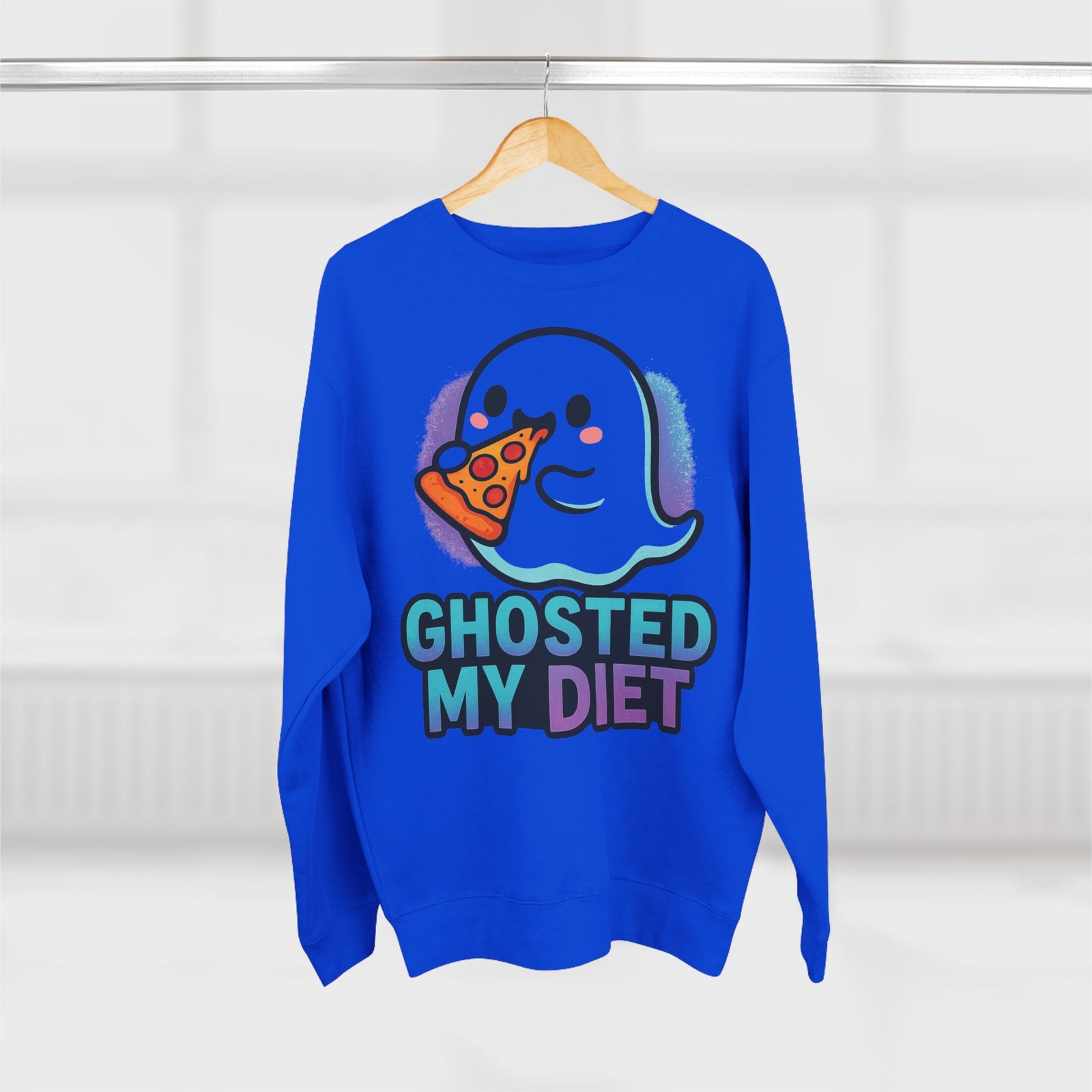 Ghosted My Diet Sweatshirt, Fun Unisex Crewneck, Quirky Gift for Food Lovers, Casual Wear for Everyday, Perfect for Halloween, Cozy Lounge