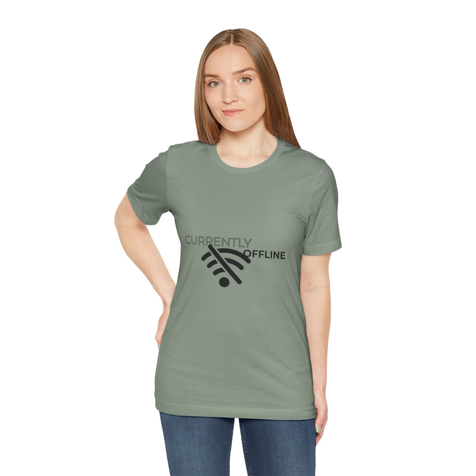 Currently Offline Unisex Tee, Casual Shirt, Comfortable T-Shirt, Tech Humor Clothing, Gift for Gamers, Relaxed Fit Apparel