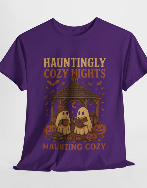 Load image into Gallery viewer, Cozy Halloween Tee, Unisex T-Shirt for Fall, Autumn Layering, Halloween Nights Celebration Shirt, Spooky Vibes, Pumpkin Lovers Gift

