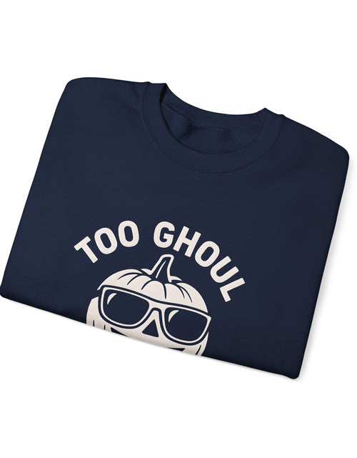Load image into Gallery viewer, Halloween-Themed Crewneck Sweatshirt, Spooky Sweatshirt, Comfortable Fall Apparel, Gifts for Students, Unisex Halloween Clothing
