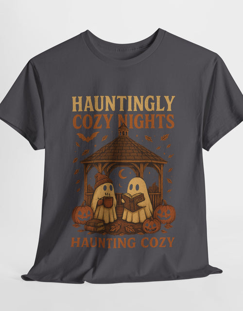 Load image into Gallery viewer, Cozy Halloween Tee, Unisex T-Shirt for Fall, Autumn Layering, Halloween Nights Celebration Shirt, Spooky Vibes, Pumpkin Lovers Gift
