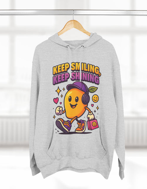 Load image into Gallery viewer, Colorful Graphic Hoodie: Keep Smiling, Keep Shining, Casual Wear, Gift for Friends, Fun Streetwear, Positive Vibes, Everyday Comfort
