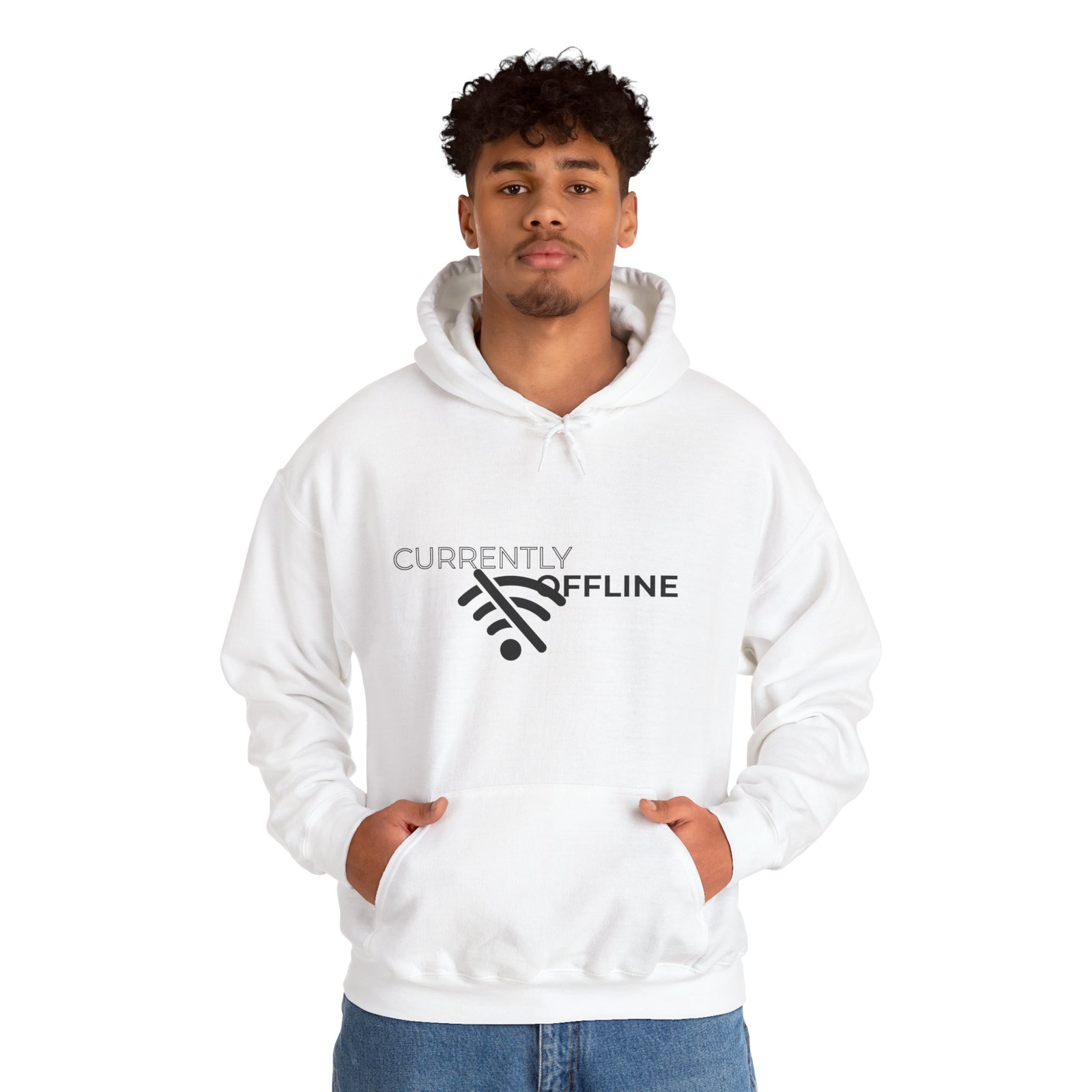 Currently Offline Unisex Heavy Blend Hoodie, Cozy Sweatshirt Gift, Casual Loungewear, Relaxed Fashion, Streetwear, Relaxation Apparel
