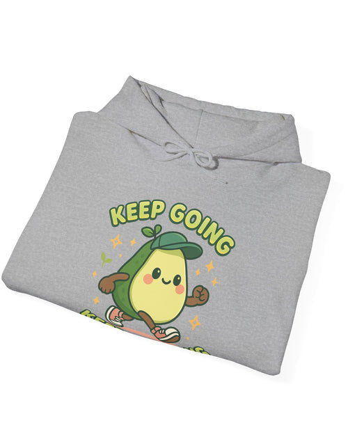 Load image into Gallery viewer, Cute Avocado Inspirational Hoodie - Keep Going, Keep Growing, Fall Fashion, Unique Gift, Comfy Sweatshirt, Cozy Apparel
