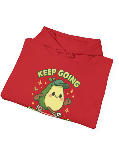 Load image into Gallery viewer, Cute Avocado Inspirational Hoodie - Keep Going, Keep Growing, Fall Fashion, Unique Gift, Comfy Sweatshirt, Cozy Apparel
