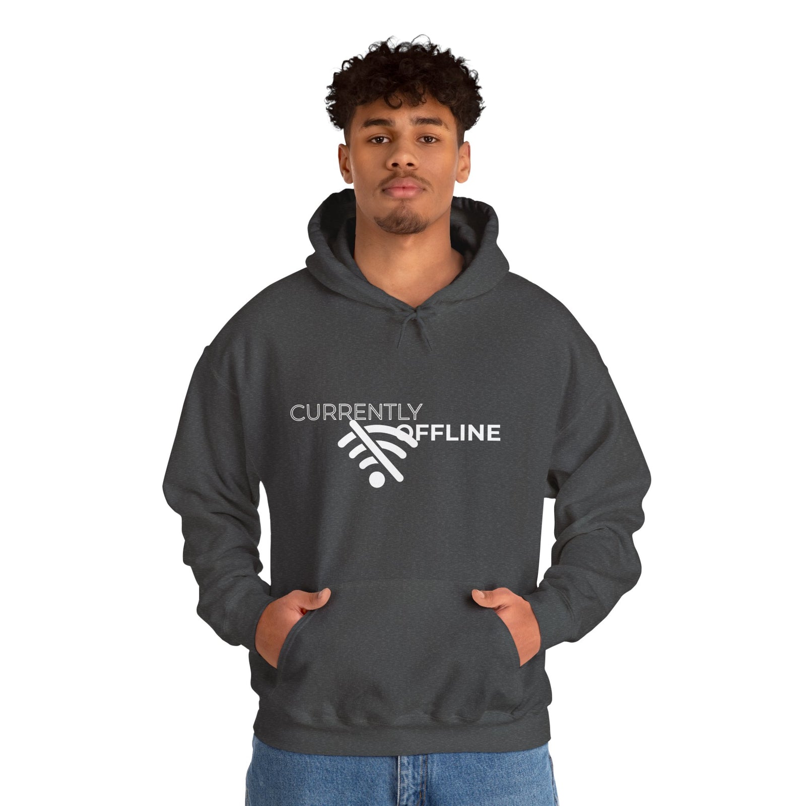 Currently Offline Unisex Heavy Blend Hoodie, Cozy Sweatshirt Gift, Casual Loungewear, Relaxed Fashion, Streetwear, Relaxation Apparel