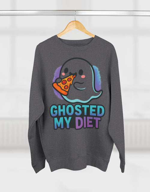 Load image into Gallery viewer, Ghosted My Diet Sweatshirt, Fun Unisex Crewneck, Quirky Gift for Food Lovers, Casual Wear for Everyday, Perfect for Halloween, Cozy Lounge
