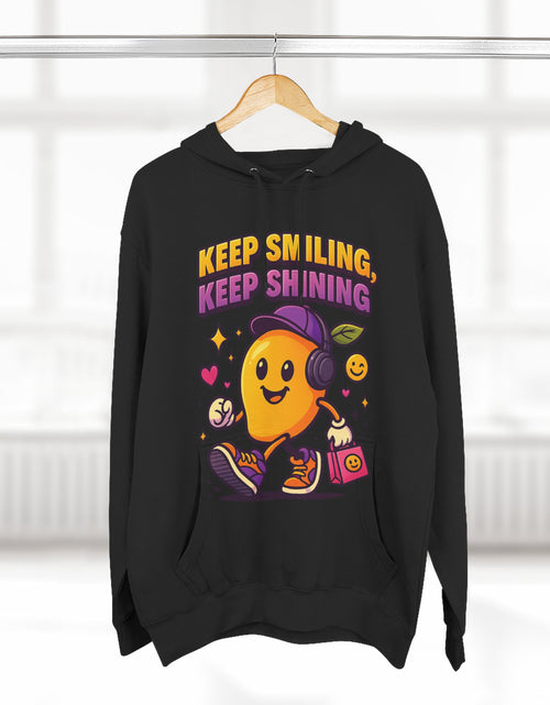Load image into Gallery viewer, Colorful Graphic Hoodie: Keep Smiling, Keep Shining, Casual Wear, Gift for Friends, Fun Streetwear, Positive Vibes, Everyday Comfort
