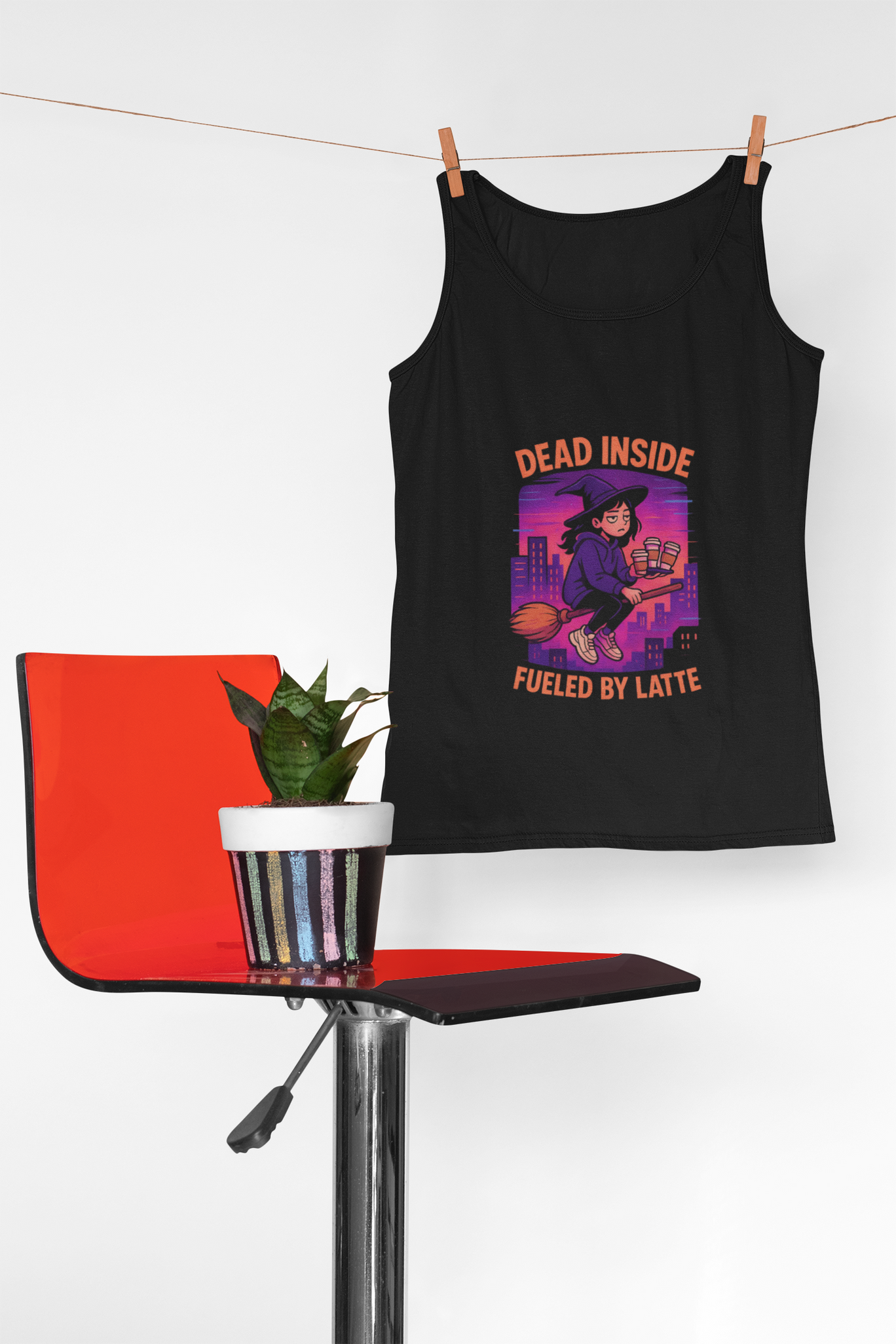 Dead Inside Fueled by Latte Unisex Jersey Tank, Funny Graphic Tank Top, Casual Wear, Gift for Coffee Lovers, Summer Essential