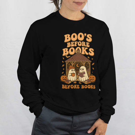 Boo's Before Books Sweatshirt | Cozy Fall Crewneck for Book Lovers, Halloween Gift, Unisex Sweatshirt, Casual Fall Style, Reading [...]
