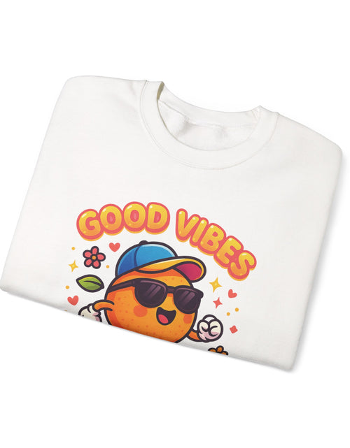 Load image into Gallery viewer, Good Vibes Unisex Sweatshirt | Happy Crewneck for Everyday Comfort, Ideal Gift for Friends, Casual Wear, Positive Vibes, Cozy Fashion
