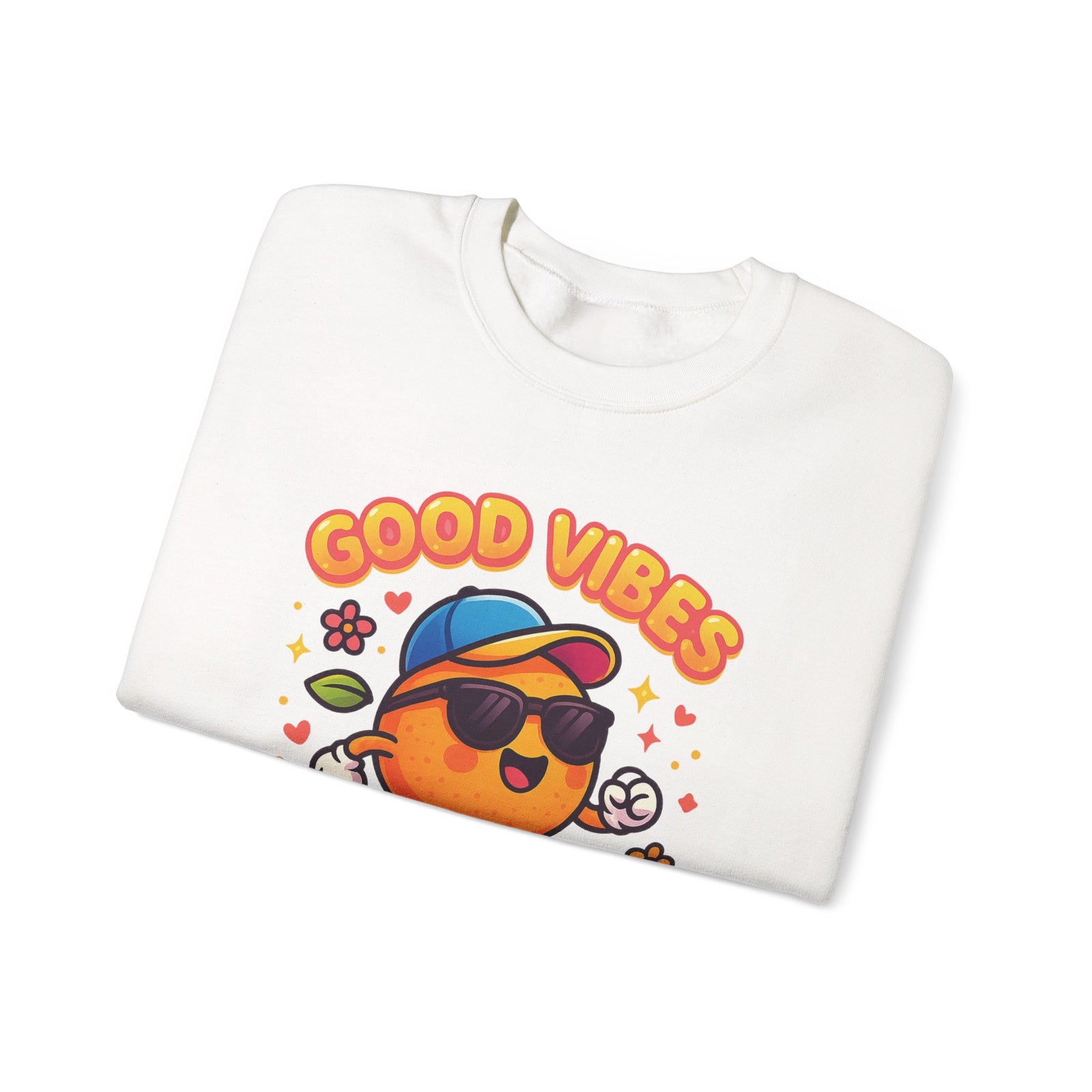 Good Vibes Unisex Sweatshirt | Happy Crewneck for Everyday Comfort, Ideal Gift for Friends, Casual Wear, Positive Vibes, Cozy Fashion