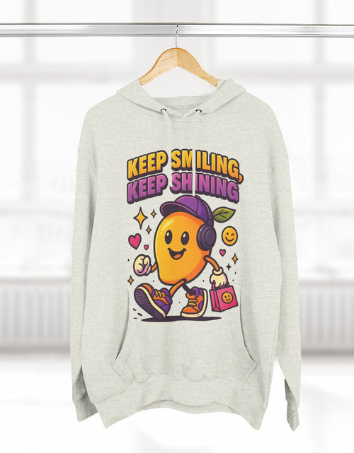 Load image into Gallery viewer, Colorful Graphic Hoodie: Keep Smiling, Keep Shining, Casual Wear, Gift for Friends, Fun Streetwear, Positive Vibes, Everyday Comfort
