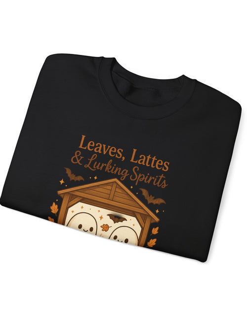 Load image into Gallery viewer, Cozy Halloween Crewneck Sweatshirt, Fall Fashion, Ghost Design, Pumpkin Patch Sweatshirt, Autumn Vibes, Unisex Apparel
