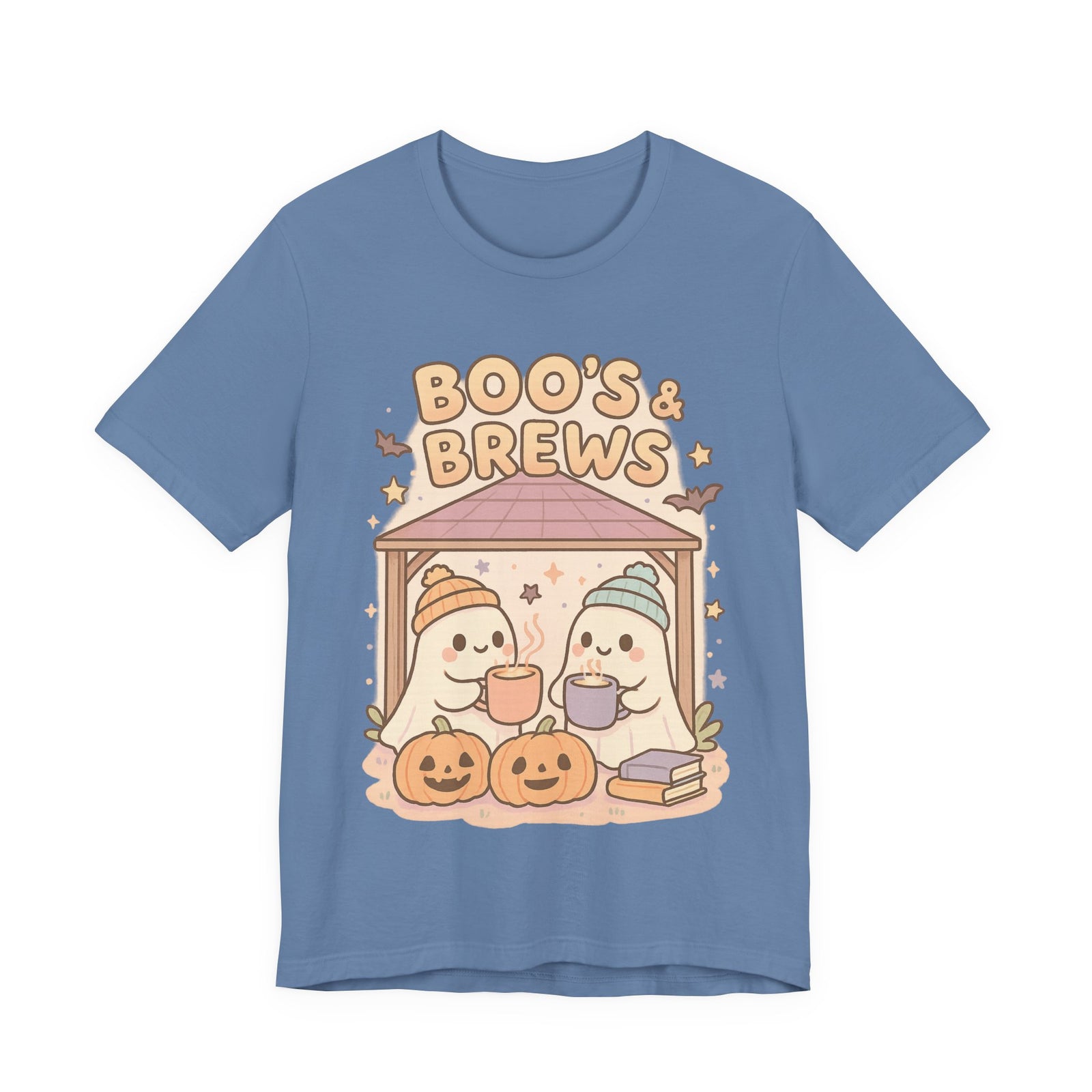 Boo's & Brews Unisex Tee, Halloween Shirt, Cute Ghost Tee, Fall Fashion, Pumpkin Lovers Gift
