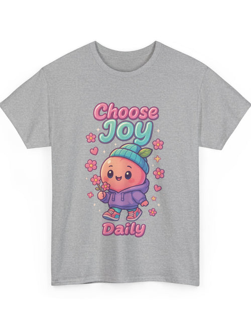 Load image into Gallery viewer, Cute &#39;Choose Joy Daily&#39; Unisex Tee, Happy Shirt, Gift for Friends, Positive Vibes, Everyday Wear, Cheerful Apparel

