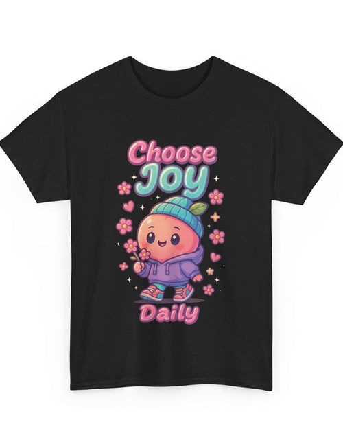 Load image into Gallery viewer, Cute &#39;Choose Joy Daily&#39; Unisex Tee, Happy Shirt, Gift for Friends, Positive Vibes, Everyday Wear, Cheerful Apparel
