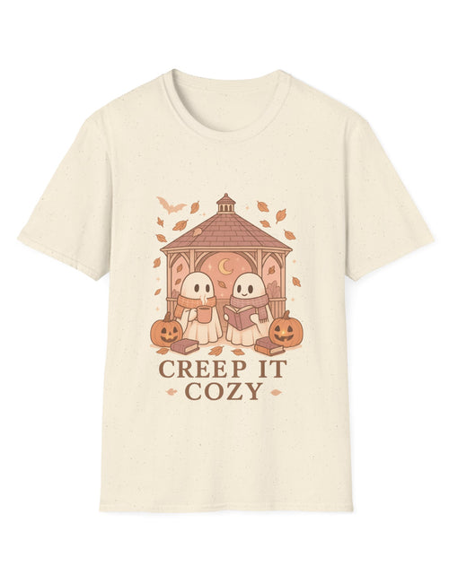 Load image into Gallery viewer, Cozy Creep It Unisex T-Shirt, Perfect for Halloween, Casual Fall Fashion, Gift for Friends, Pumpkin Lovers, Autumn Vibes

