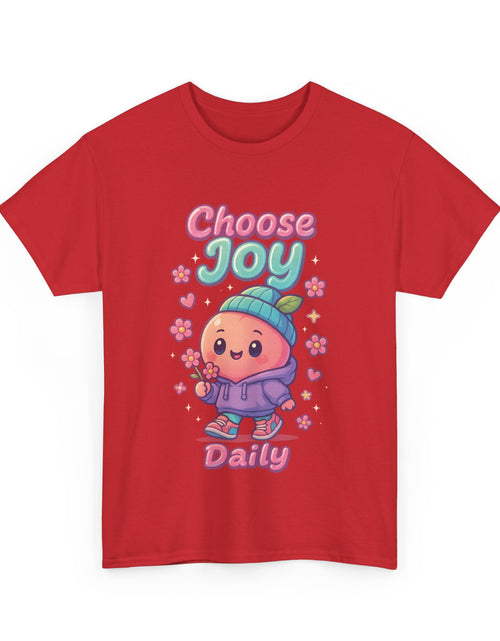 Load image into Gallery viewer, Cute &#39;Choose Joy Daily&#39; Unisex Tee, Happy Shirt, Gift for Friends, Positive Vibes, Everyday Wear, Cheerful Apparel
