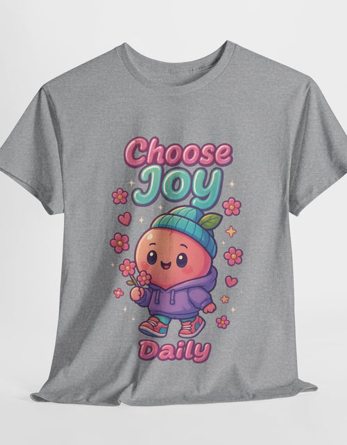 Load image into Gallery viewer, Cute &#39;Choose Joy Daily&#39; Unisex Tee, Happy Shirt, Gift for Friends, Positive Vibes, Everyday Wear, Cheerful Apparel
