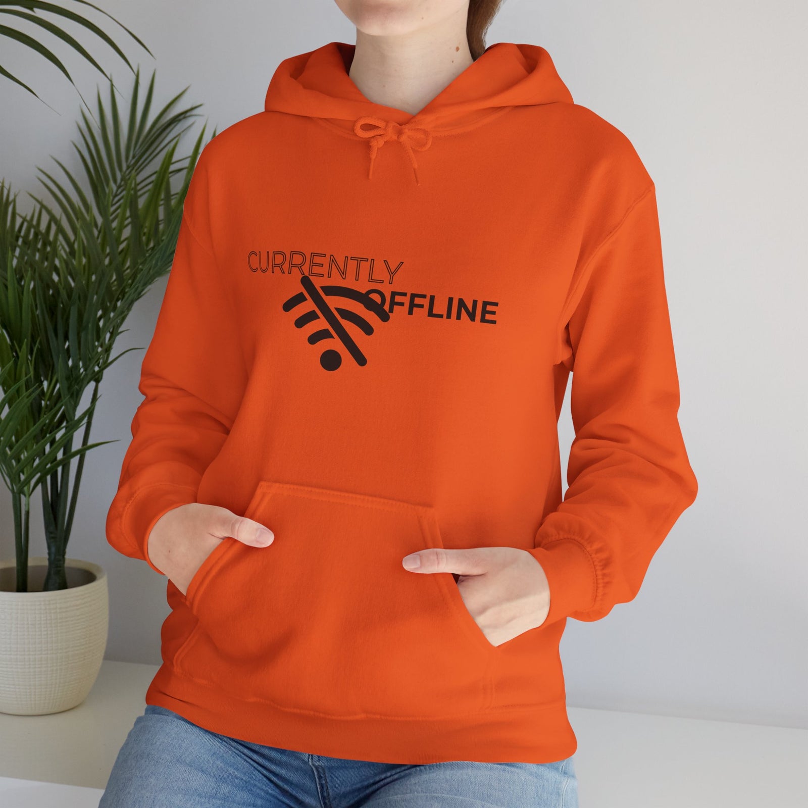 Currently Offline Unisex Heavy Blend Hoodie, Cozy Sweatshirt Gift, Casual Loungewear, Relaxed Fashion, Streetwear, Relaxation Apparel