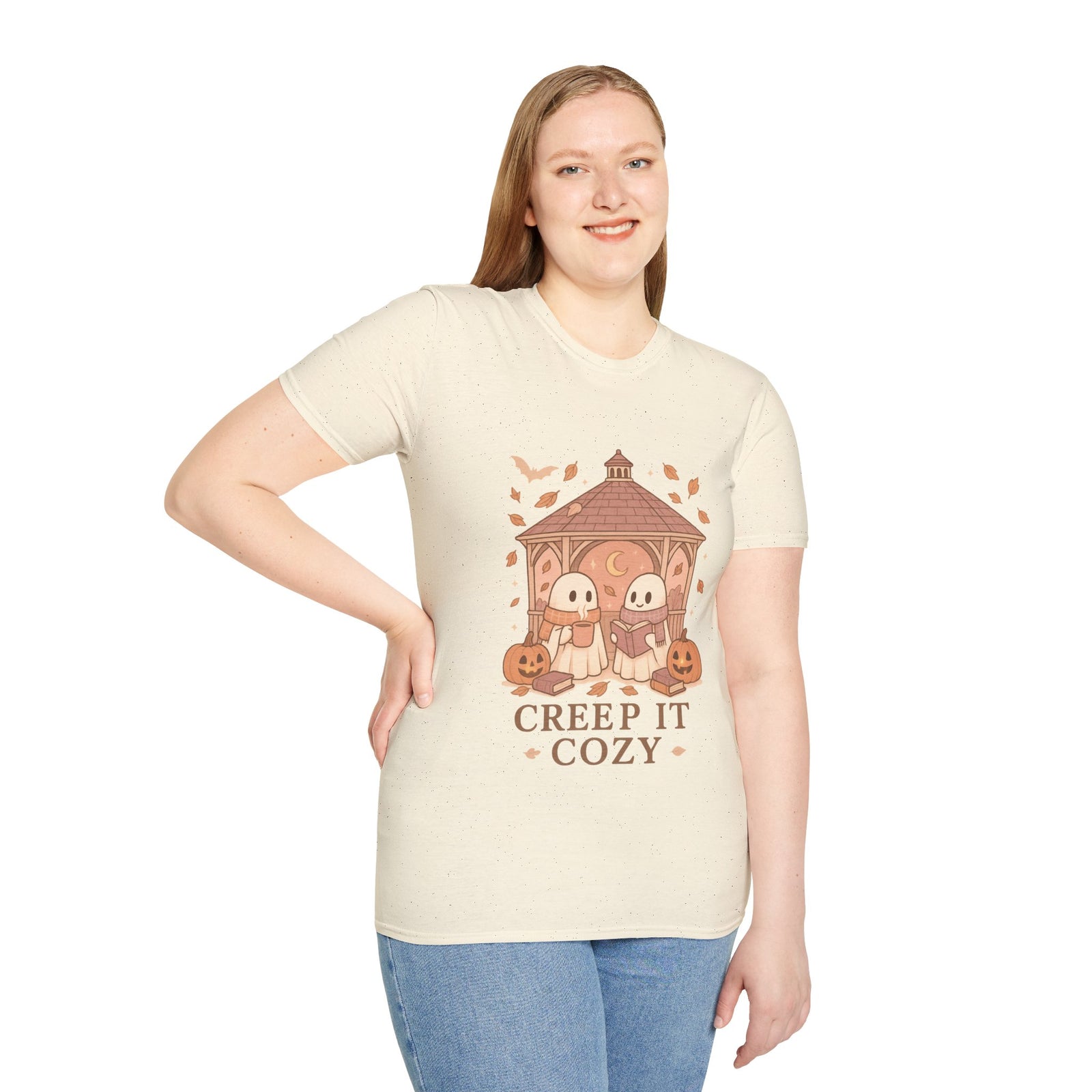 Cozy Creep It Unisex T-Shirt, Perfect for Halloween, Casual Fall Fashion, Gift for Friends, Pumpkin Lovers, Autumn Vibes