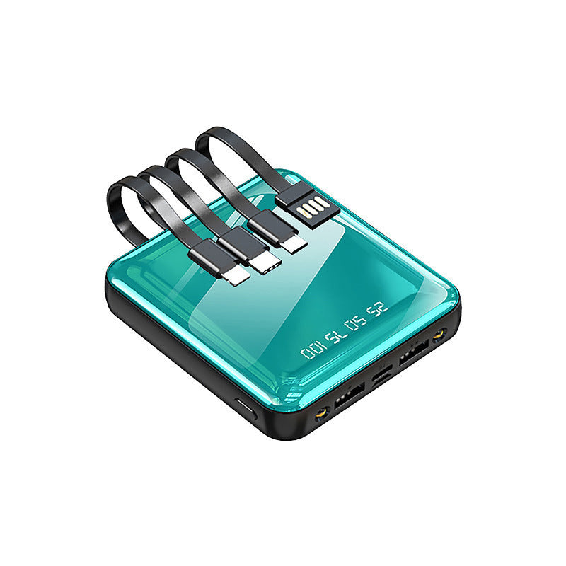 Mini Power Bank with inbuilt Line