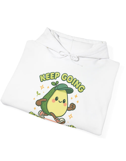 Load image into Gallery viewer, Cute Avocado Inspirational Hoodie - Keep Going, Keep Growing, Fall Fashion, Unique Gift, Comfy Sweatshirt, Cozy Apparel

