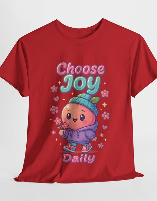 Load image into Gallery viewer, Cute &#39;Choose Joy Daily&#39; Unisex Tee, Happy Shirt, Gift for Friends, Positive Vibes, Everyday Wear, Cheerful Apparel
