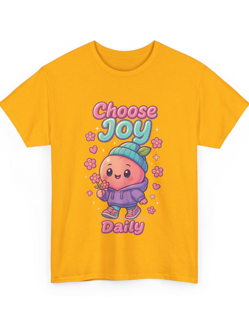 Load image into Gallery viewer, Cute &#39;Choose Joy Daily&#39; Unisex Tee, Happy Shirt, Gift for Friends, Positive Vibes, Everyday Wear, Cheerful Apparel
