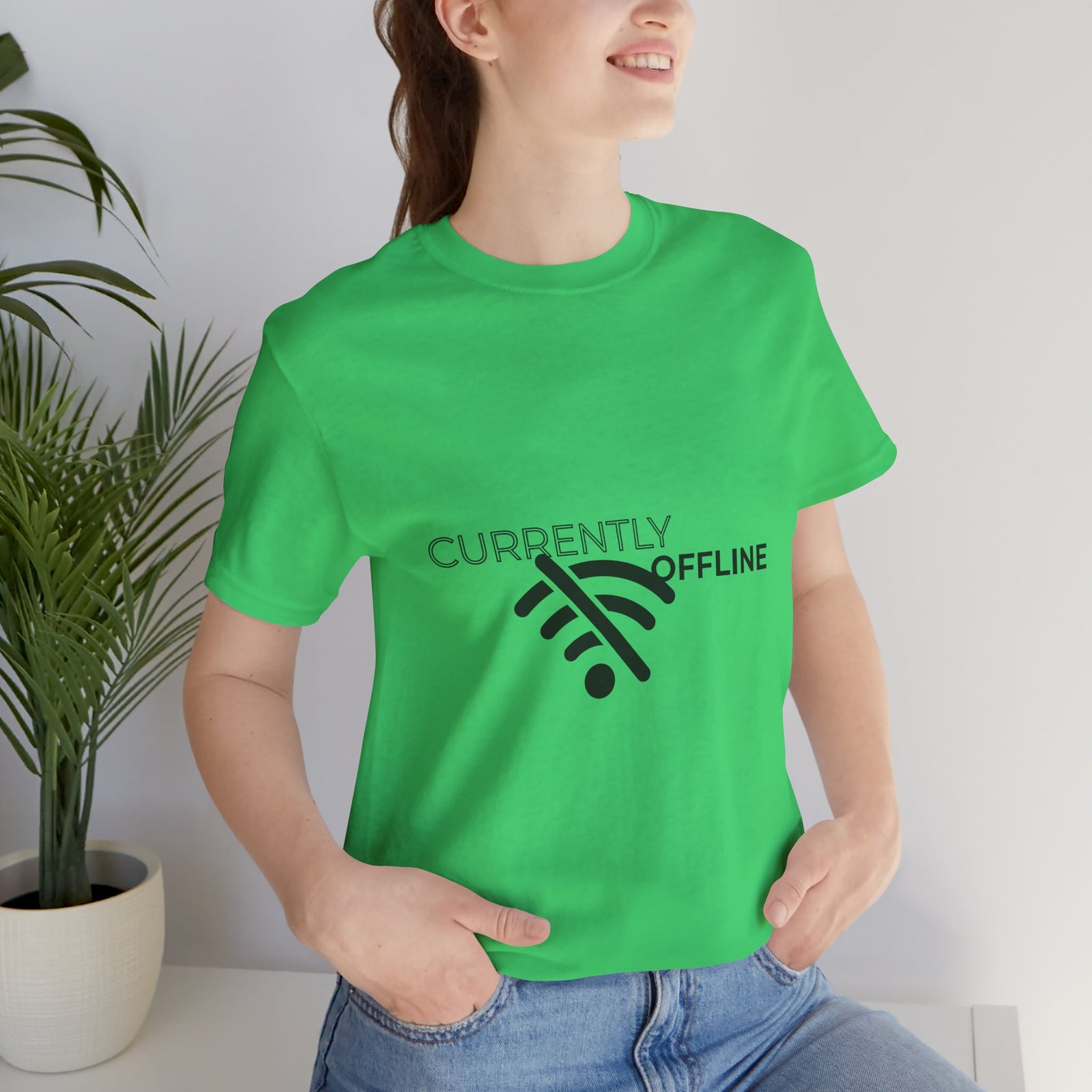 Currently Offline Unisex Tee, Casual Shirt, Comfortable T-Shirt, Tech Humor Clothing, Gift for Gamers, Relaxed Fit Apparel