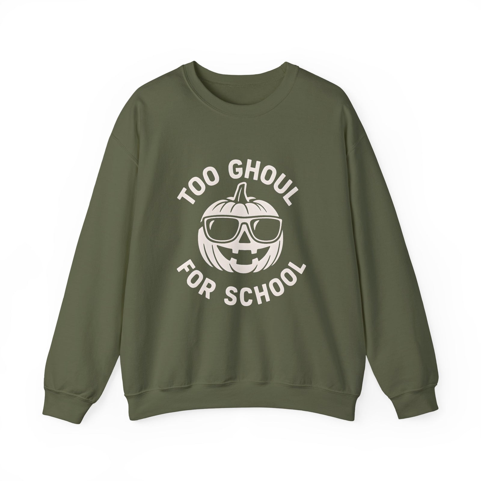 Halloween-Themed Crewneck Sweatshirt, Spooky Sweatshirt, Comfortable Fall Apparel, Gifts for Students, Unisex Halloween Clothing