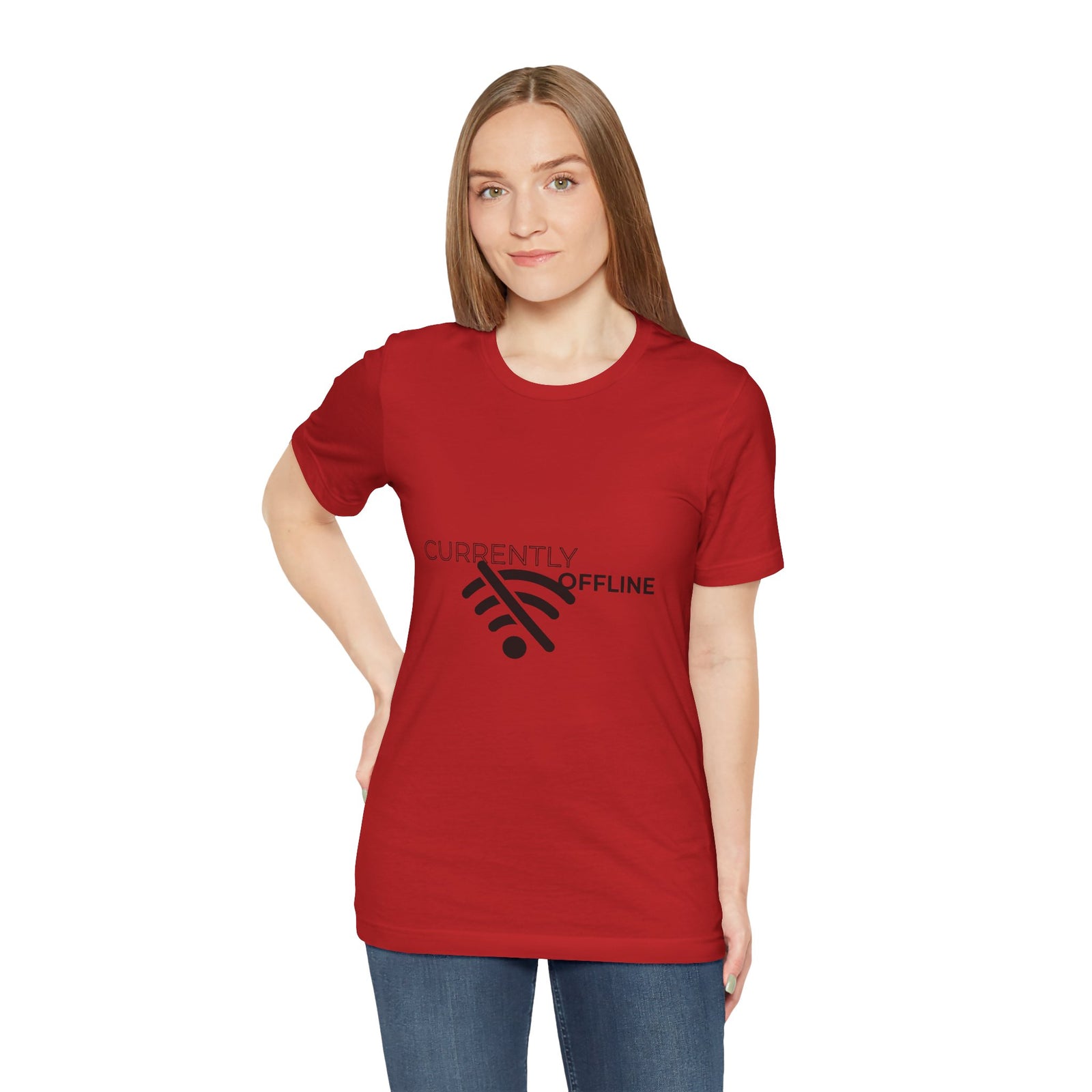 Currently Offline Unisex Tee, Casual Shirt, Comfortable T-Shirt, Tech Humor Clothing, Gift for Gamers, Relaxed Fit Apparel