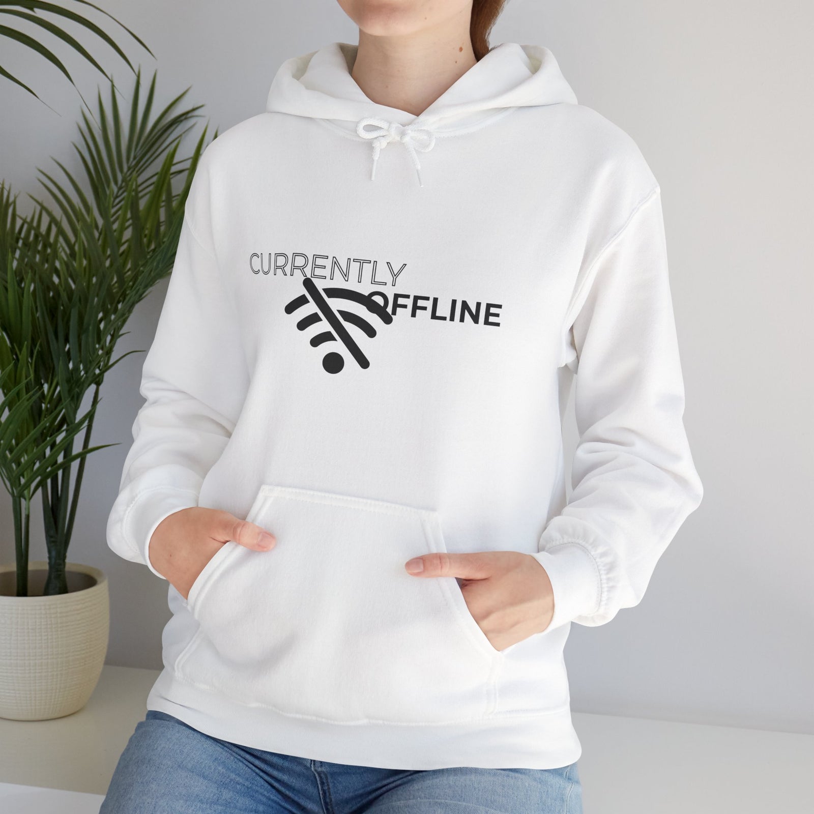 Currently Offline Unisex Heavy Blend Hoodie, Cozy Sweatshirt Gift, Casual Loungewear, Relaxed Fashion, Streetwear, Relaxation Apparel