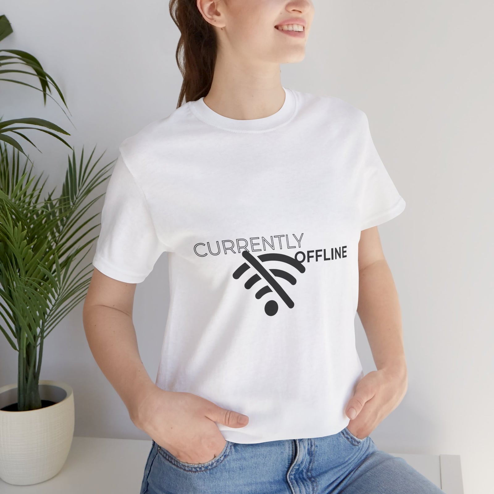 Currently Offline Unisex Tee, Casual Shirt, Comfortable T-Shirt, Tech Humor Clothing, Gift for Gamers, Relaxed Fit Apparel