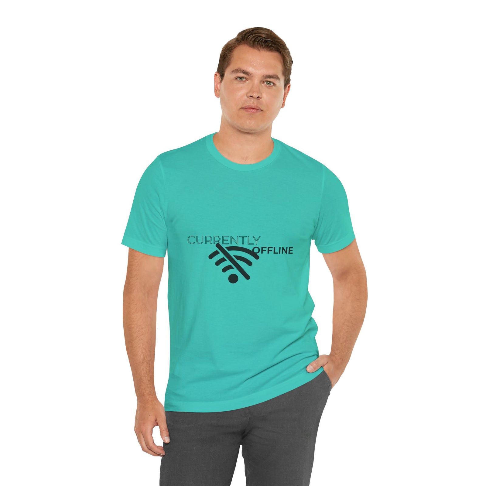 Currently Offline Unisex Tee, Casual Shirt, Comfortable T-Shirt, Tech Humor Clothing, Gift for Gamers, Relaxed Fit Apparel
