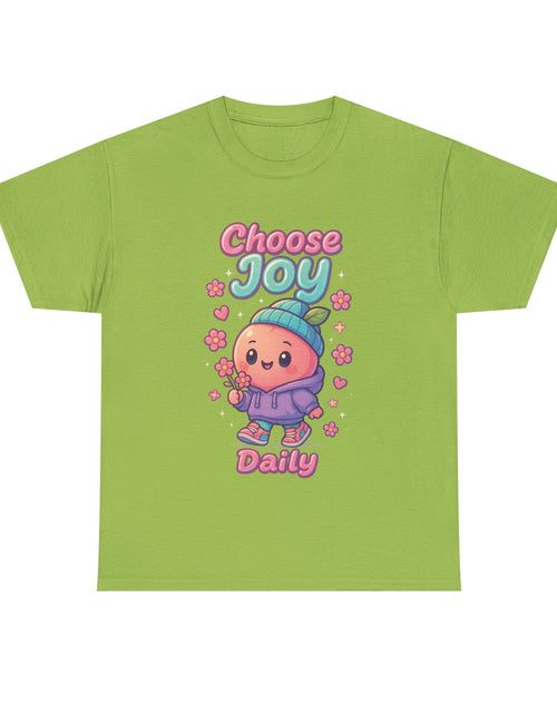 Load image into Gallery viewer, Cute &#39;Choose Joy Daily&#39; Unisex Tee, Happy Shirt, Gift for Friends, Positive Vibes, Everyday Wear, Cheerful Apparel
