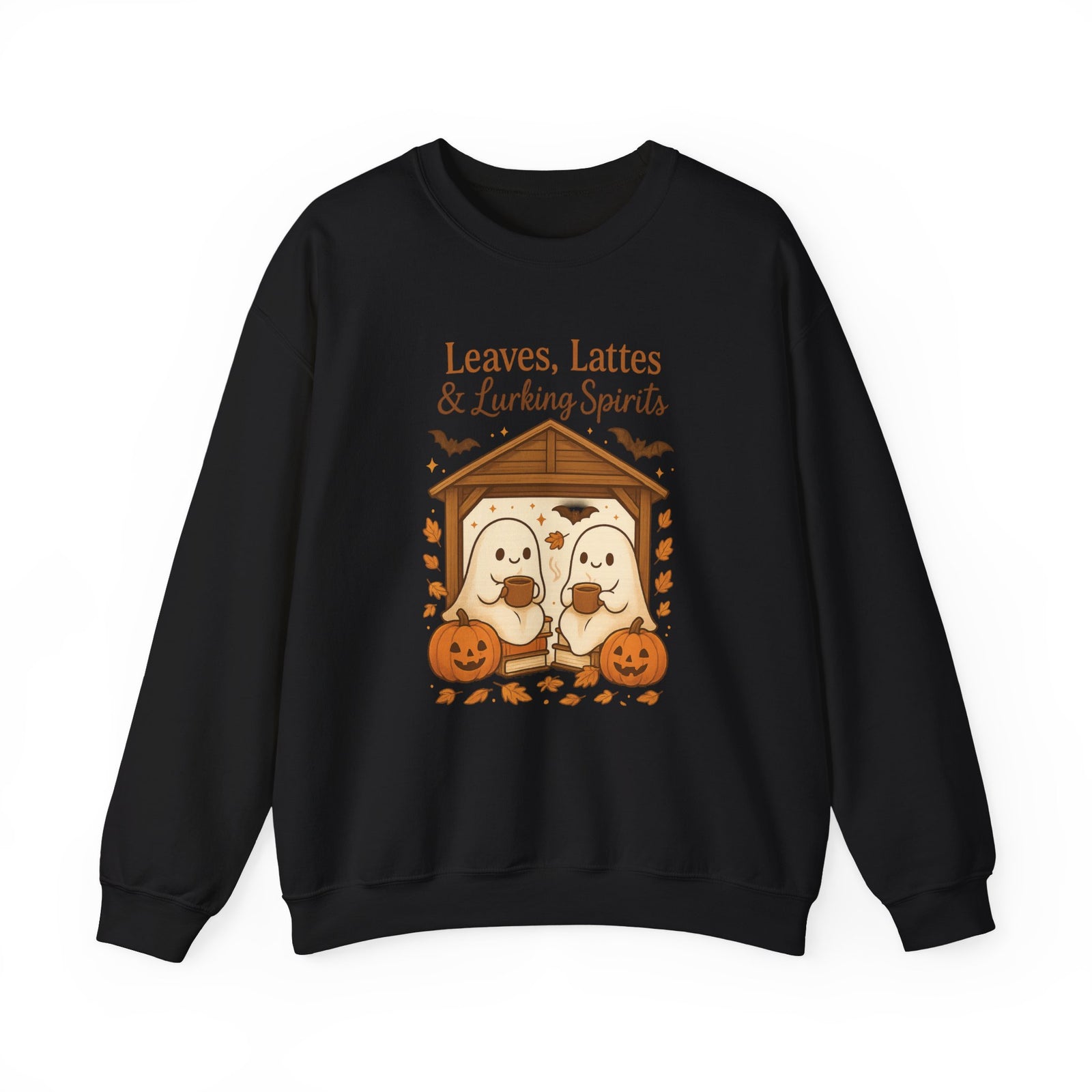 Cozy Halloween Crewneck Sweatshirt, Fall Fashion, Ghost Design, Pumpkin Patch Sweatshirt, Autumn Vibes, Unisex Apparel