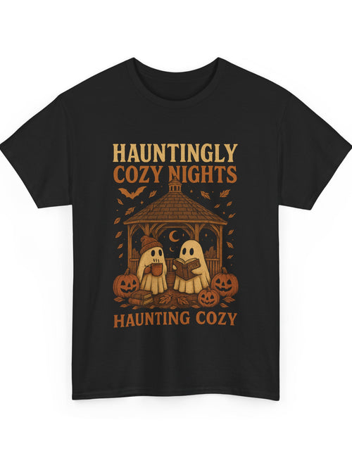 Load image into Gallery viewer, Cozy Halloween Tee, Unisex T-Shirt for Fall, Autumn Layering, Halloween Nights Celebration Shirt, Spooky Vibes, Pumpkin Lovers Gift
