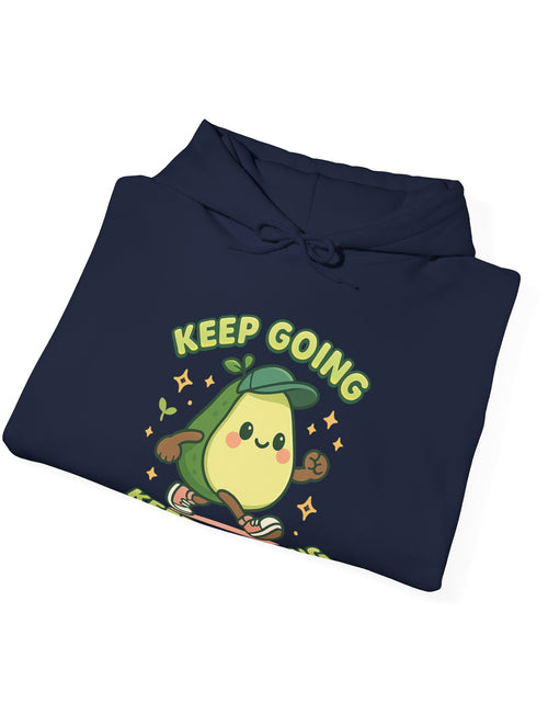 Load image into Gallery viewer, Cute Avocado Inspirational Hoodie - Keep Going, Keep Growing, Fall Fashion, Unique Gift, Comfy Sweatshirt, Cozy Apparel
