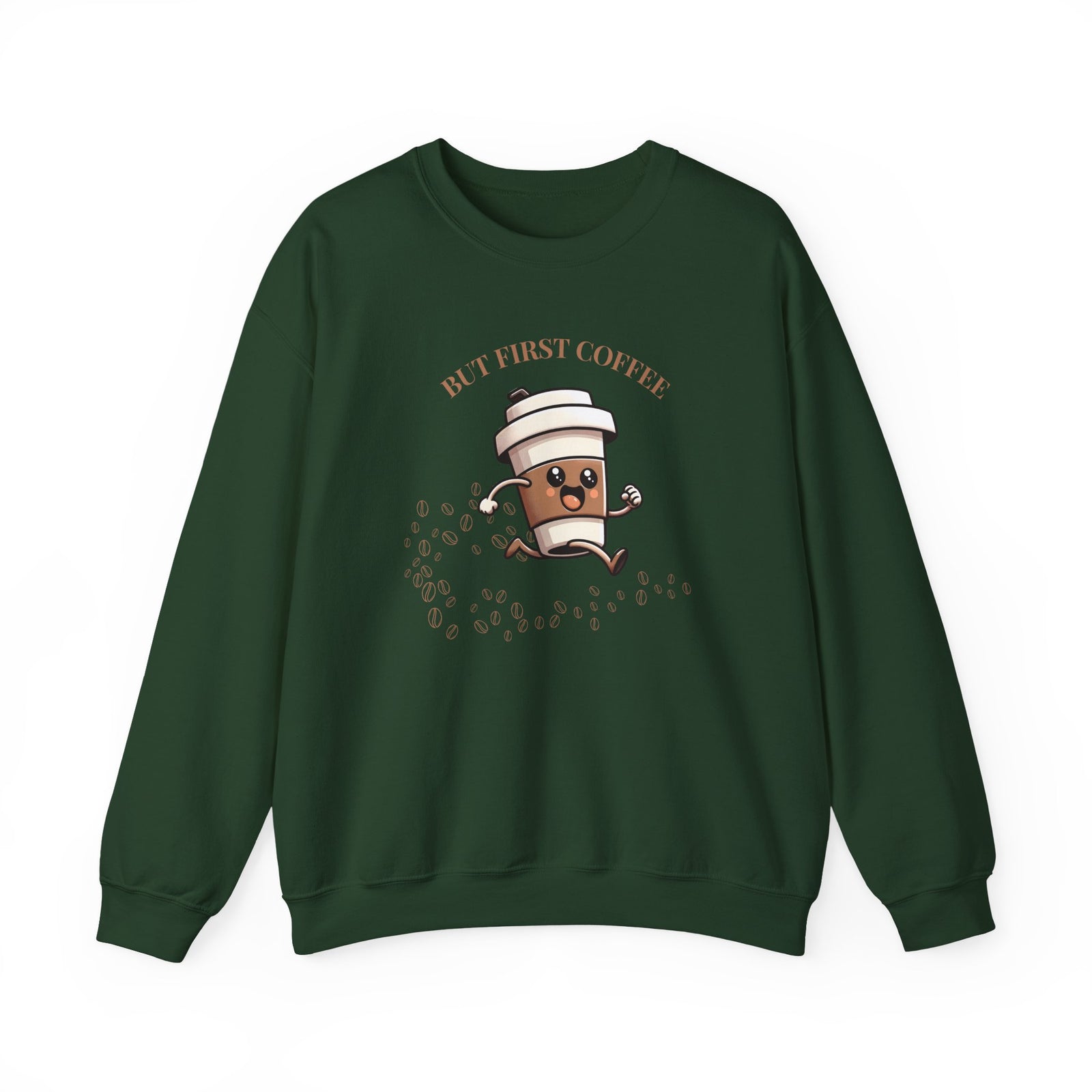 Cute Coffee Lover Sweatshirt, Unisex Crewneck, Gift for Coffee Lovers, Funny Coffee Apparel, Cozy Relaxed Fit, Casual Everyday Wear